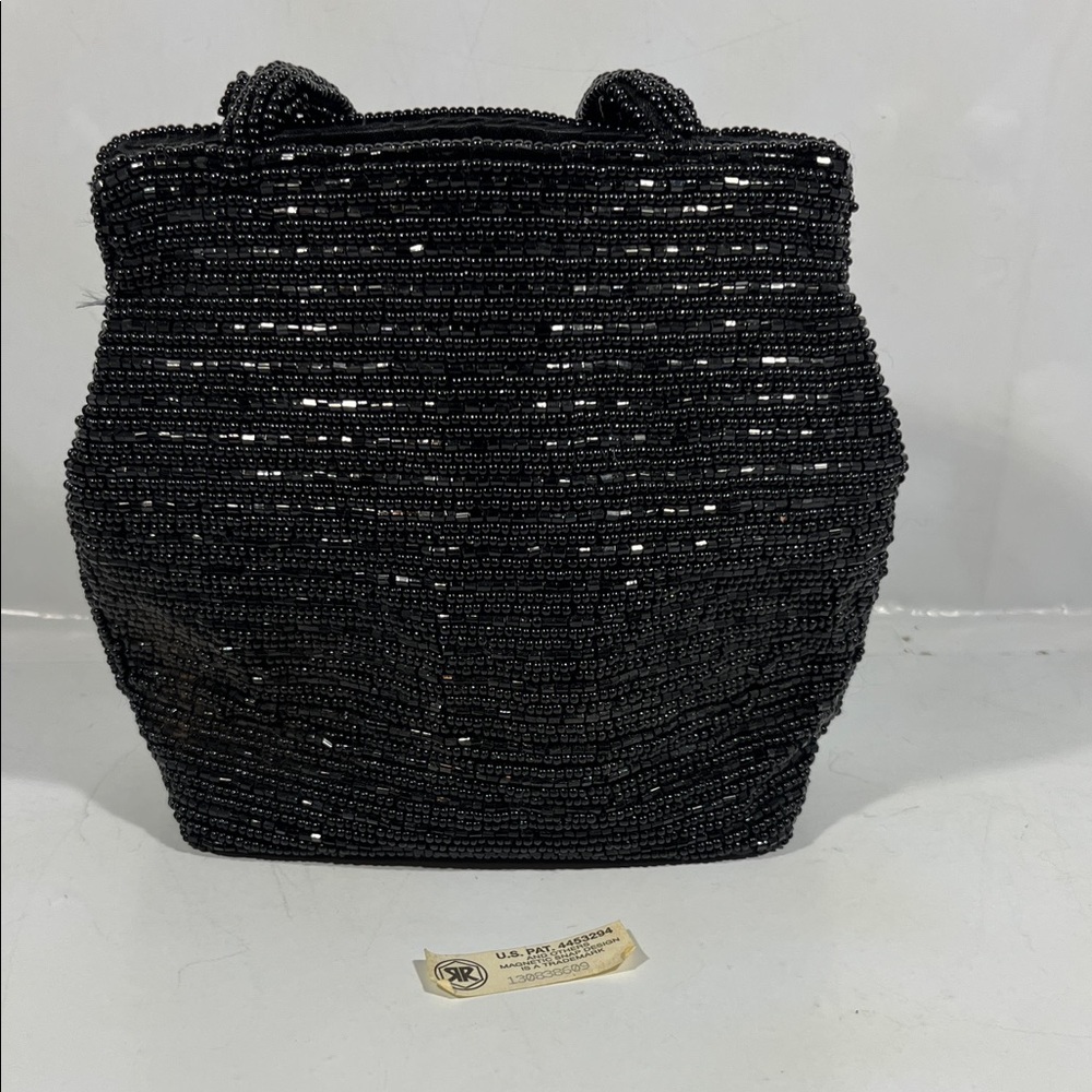 Elegant Black Beaded Women's Bag